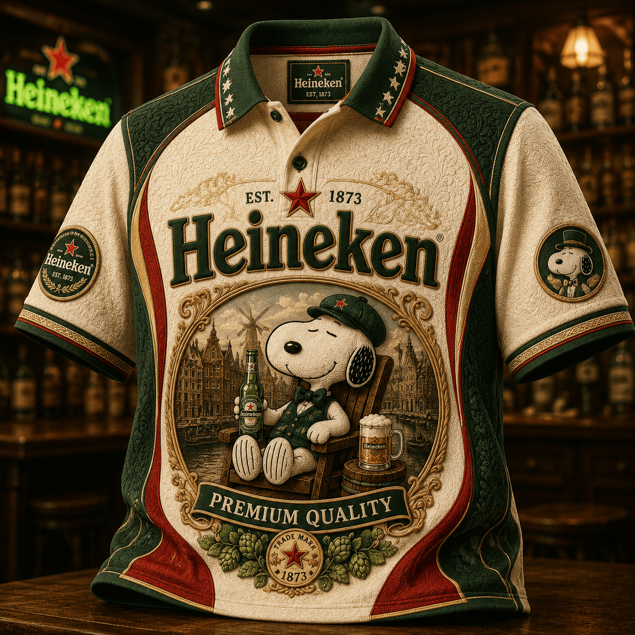 PREMIUM HNK EMBOSS POLO SHIRT HQH