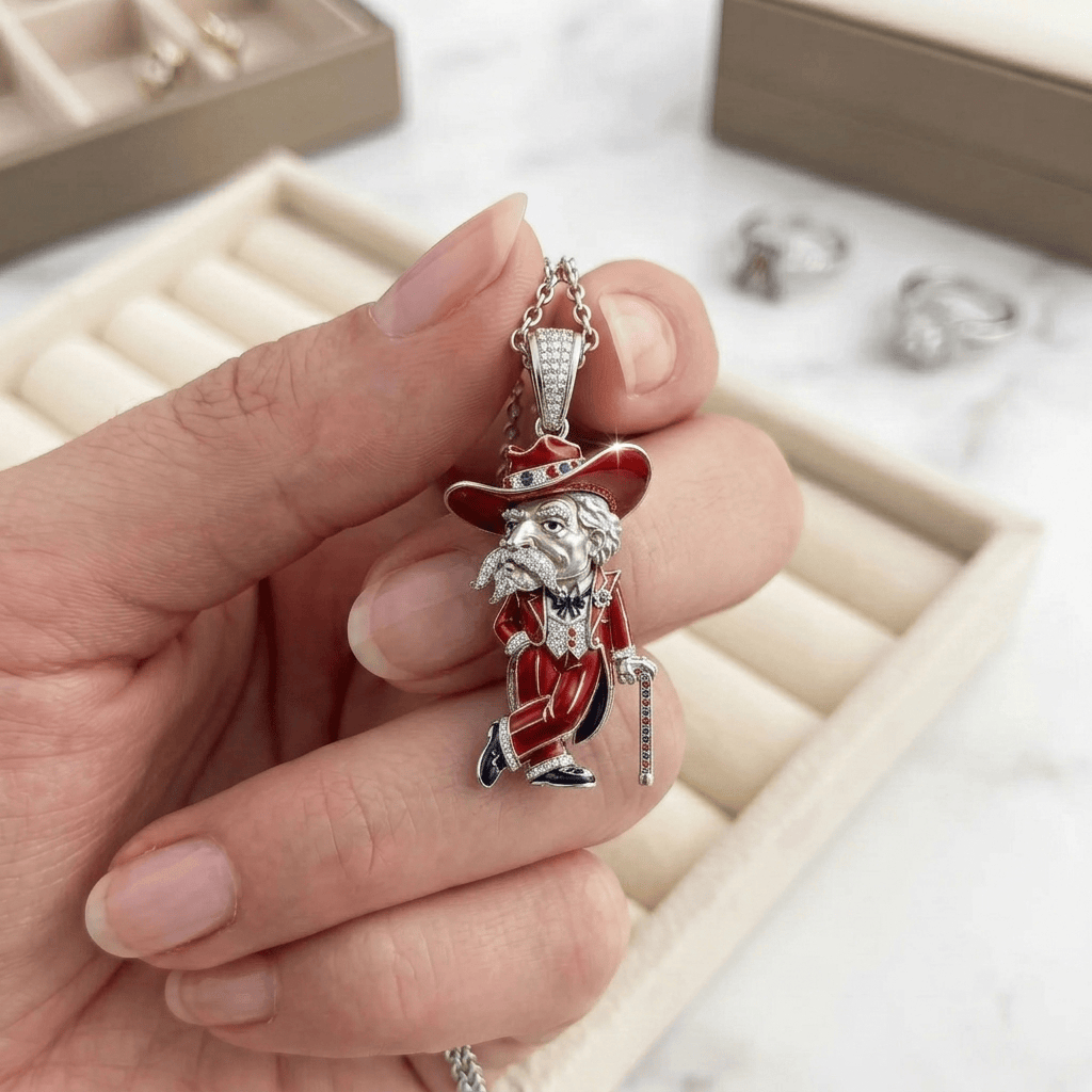 OMR Solid Gold Chain with Diamond Pendant BMD