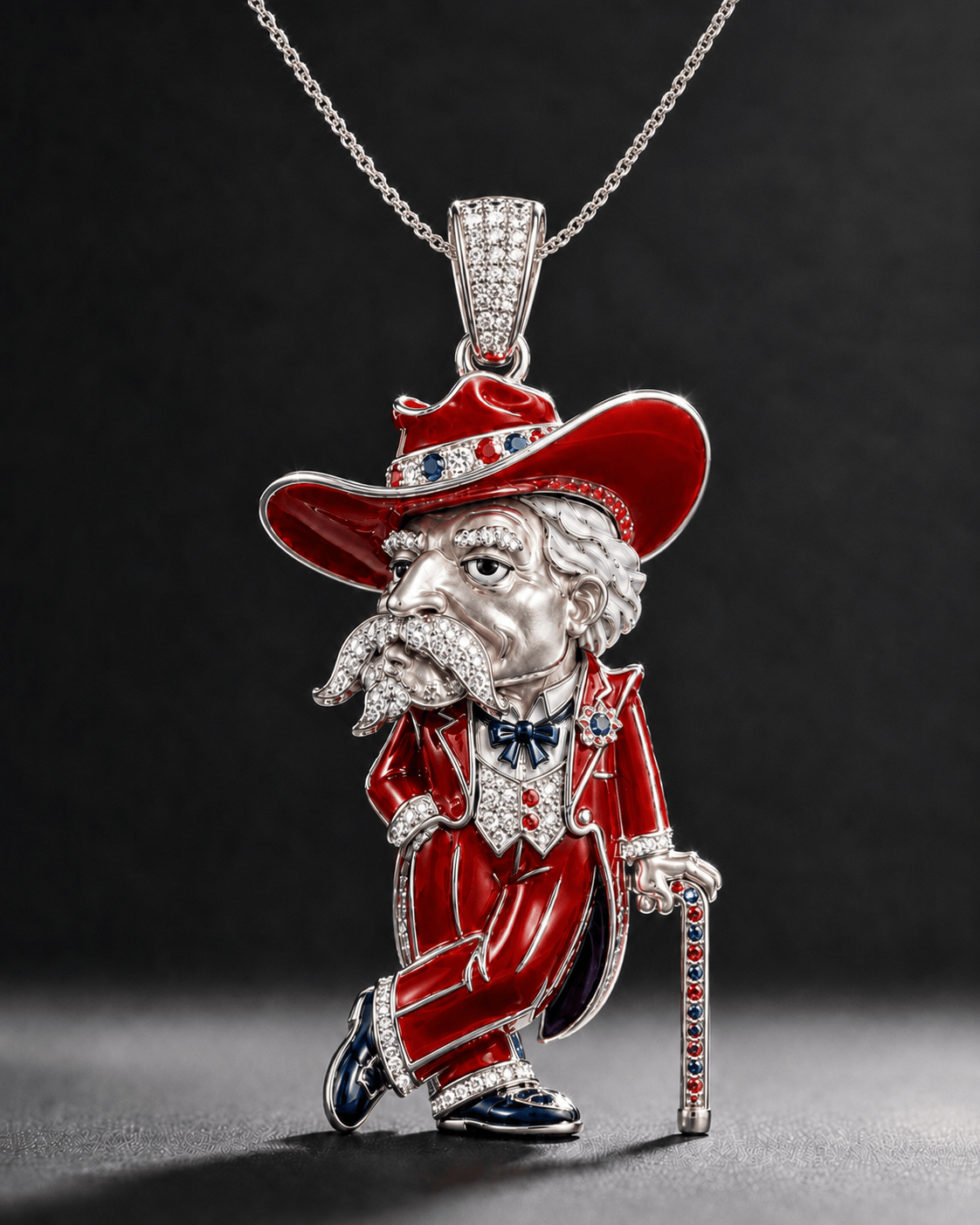 OMR Solid Gold Chain with Diamond Pendant BMD