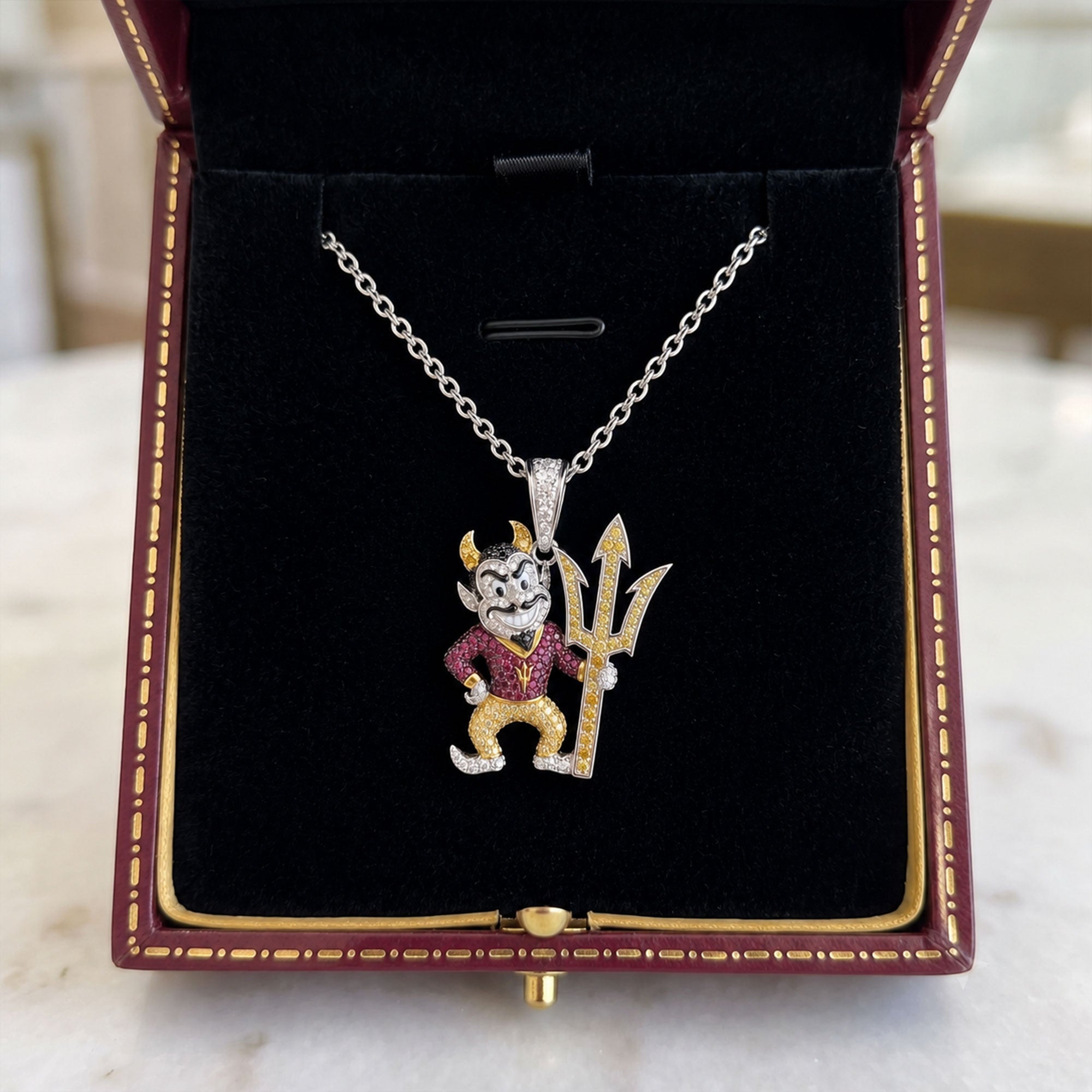 ASSD Solid Chain with Diamond Pendant HTTT
