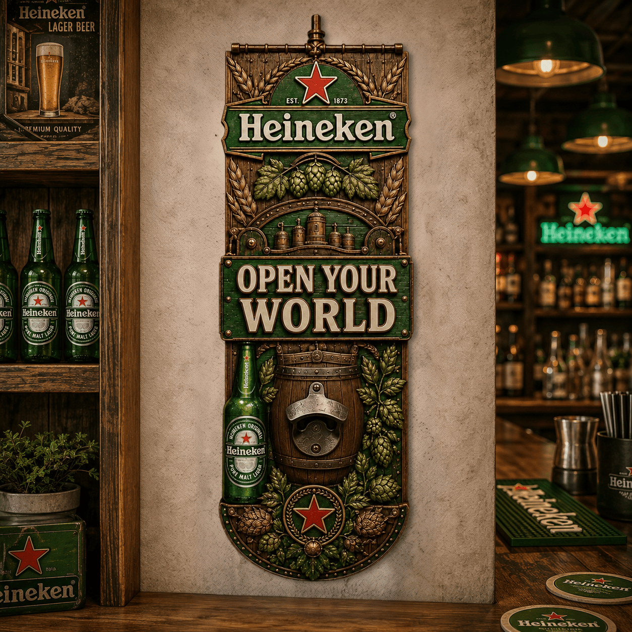 Premium HNK Wall Hanging Bottle Opener TNSM