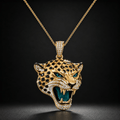 JSVJ Solid Gold Chain with Diamond Pendant BMD