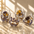 LSUT Stemless Glass Cup Set TMH